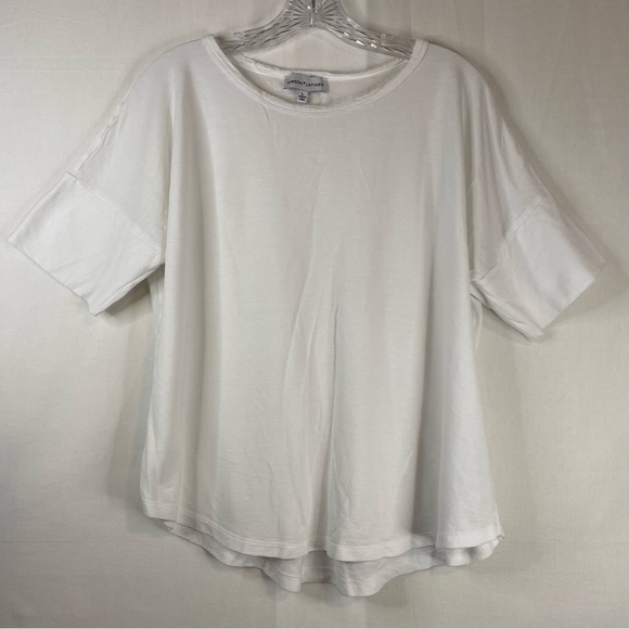 GIBSON LATIMER Crew Neck Loose Short Sleeve Tee White Lightweight Size Large - Picture 3 of 15